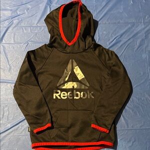 Reebok Kids Black Hoodie with Red Trim